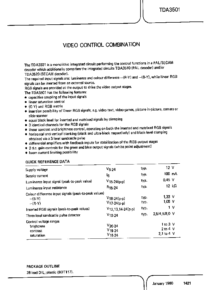 TDA3501_235415.PDF Datasheet