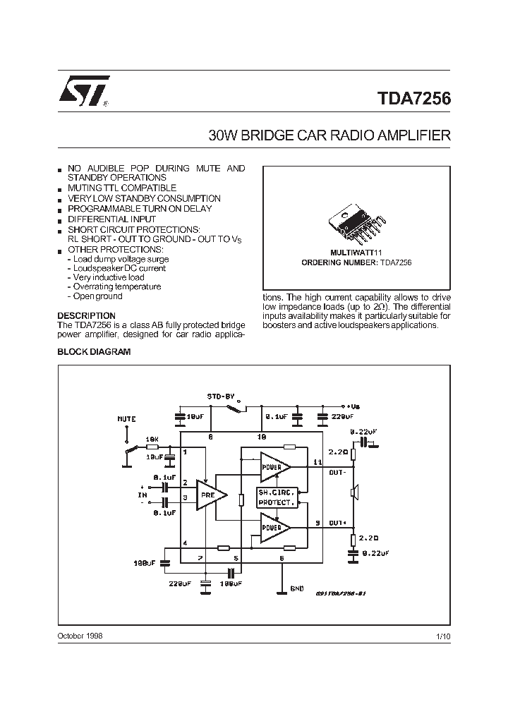 TDA7256_267717.PDF Datasheet