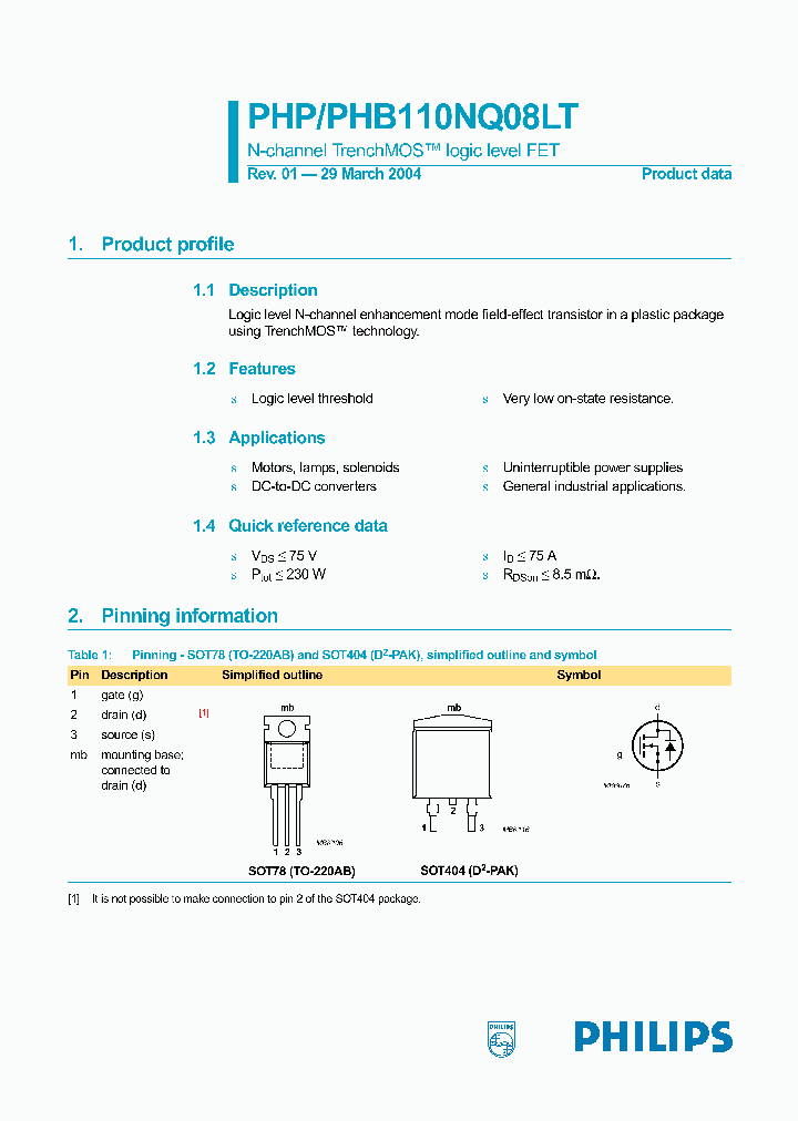 PHP110NQ08_242330.PDF Datasheet