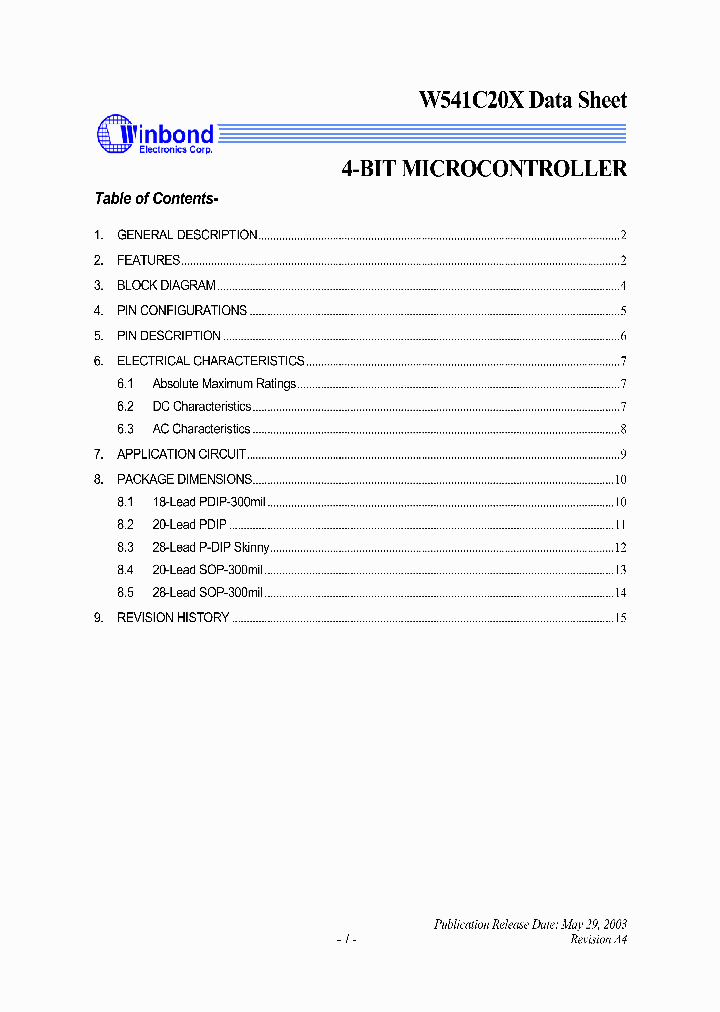 W541C200_257153.PDF Datasheet