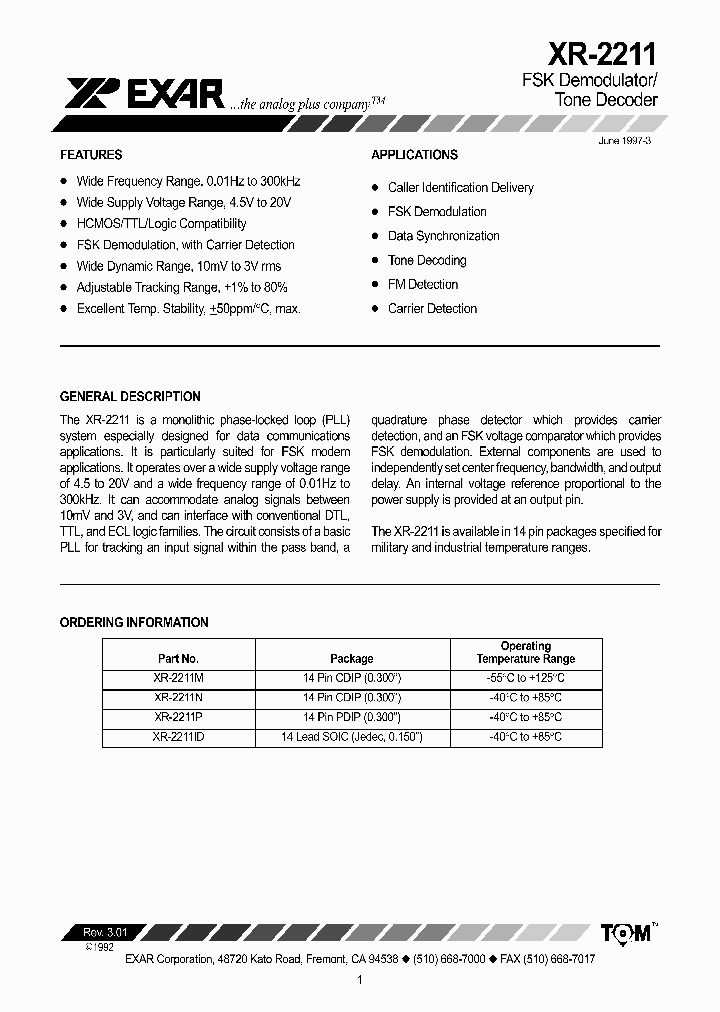 XR2211_235450.PDF Datasheet