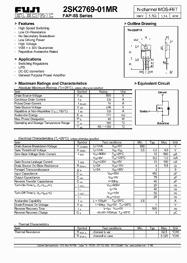 2SK2769-01MR_233734.PDF Datasheet