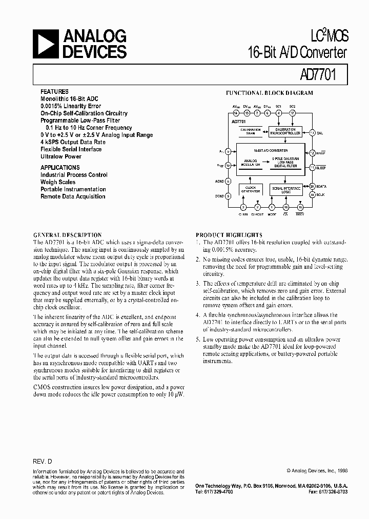 AD7701_173375.PDF Datasheet