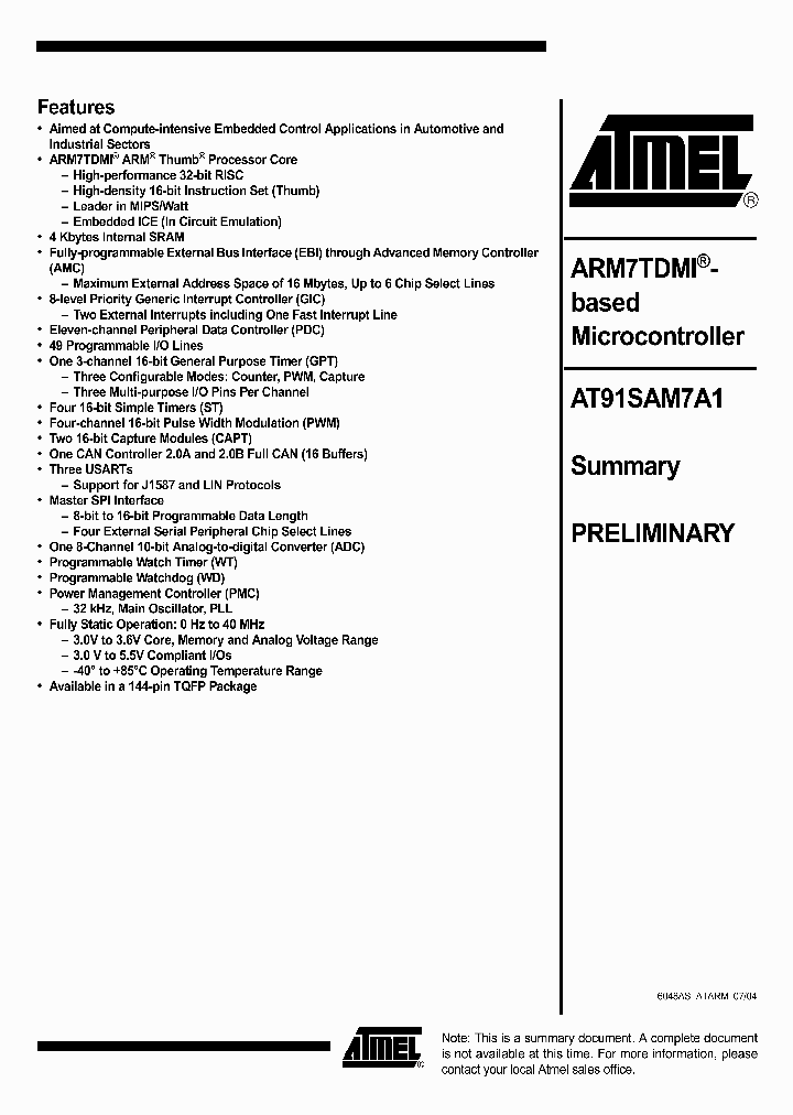 AT91SAM7A1_212057.PDF Datasheet