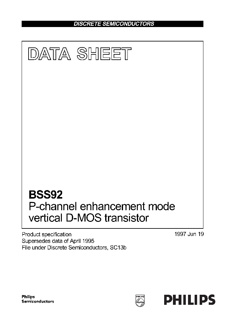 BSS92_226437.PDF Datasheet