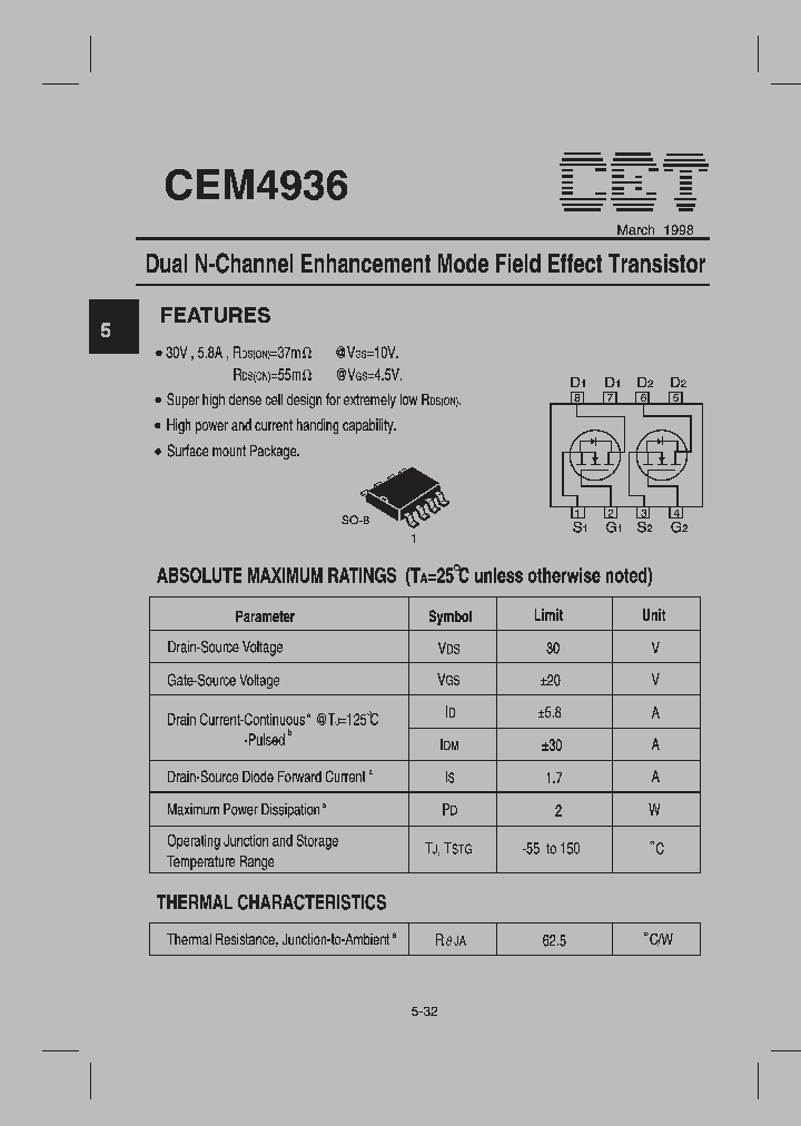 CEM4936_220390.PDF Datasheet