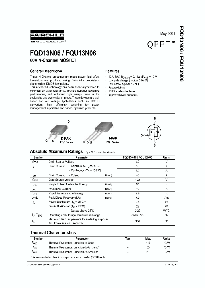 FQD13N06_297072.PDF Datasheet