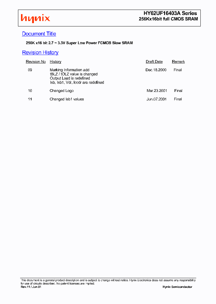 HY62UF1640_185625.PDF Datasheet