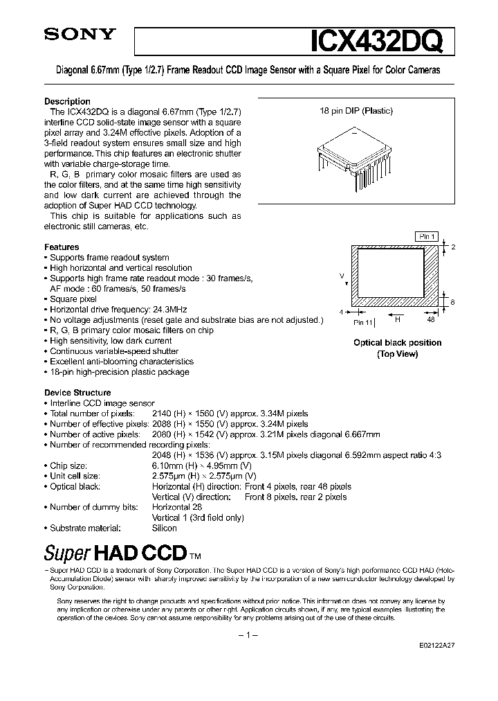 ICX432DQ_225176.PDF Datasheet