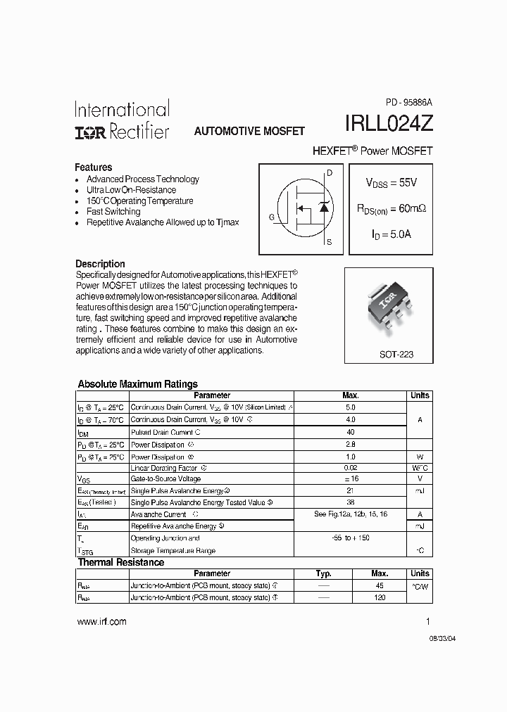 IRLL024Z_235727.PDF Datasheet