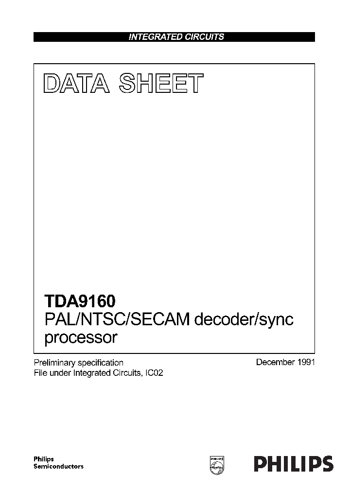 TDA9160_233935.PDF Datasheet
