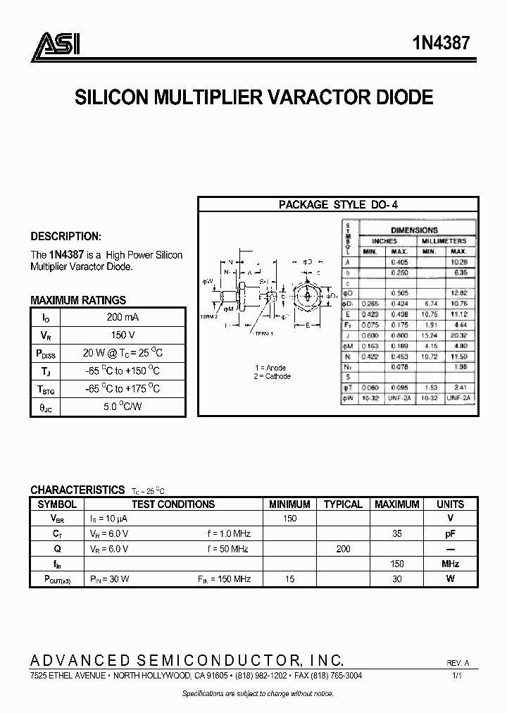 1N4387_181278.PDF Datasheet