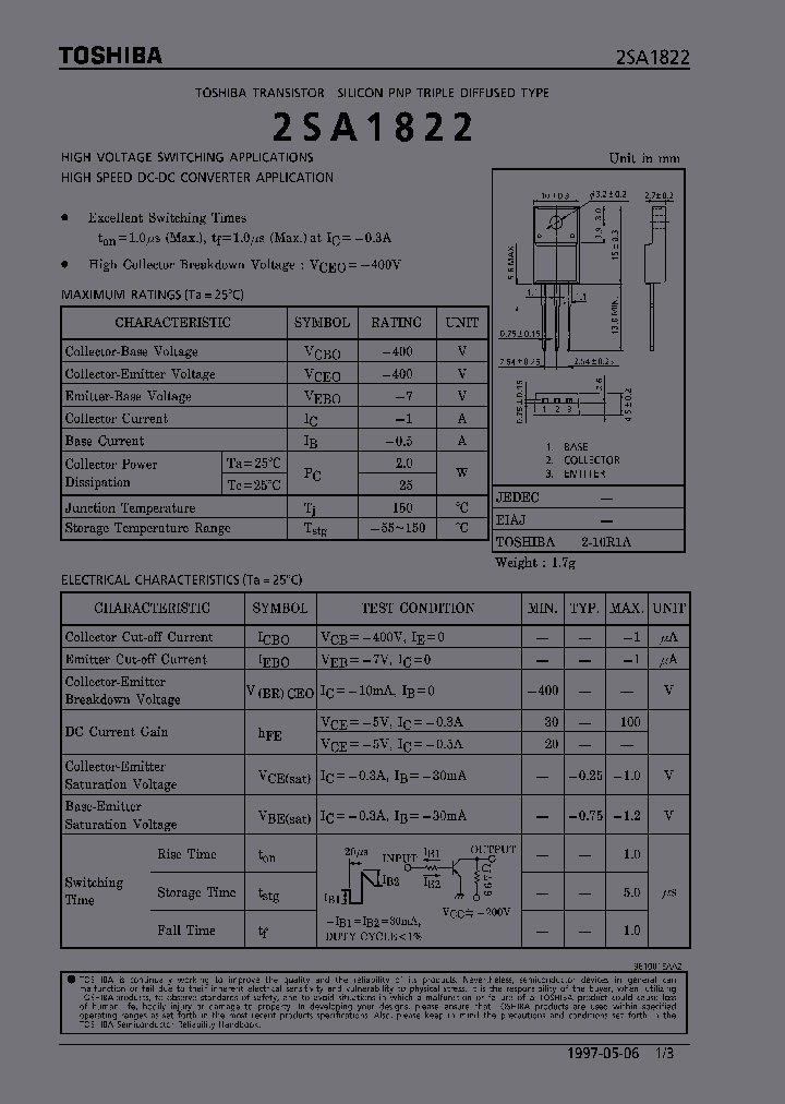 2SA1822_313257.PDF Datasheet