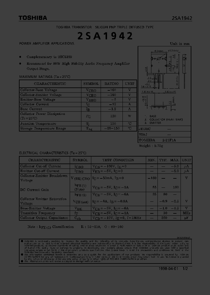 2SA1942_244185.PDF Datasheet