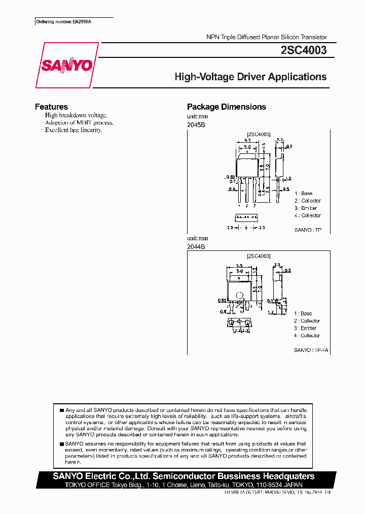 2SC4003_326155.PDF Datasheet