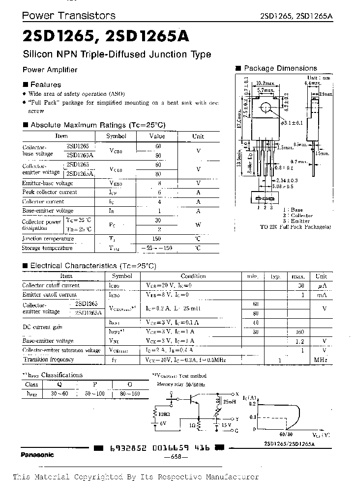 2SD1265A_336277.PDF Datasheet