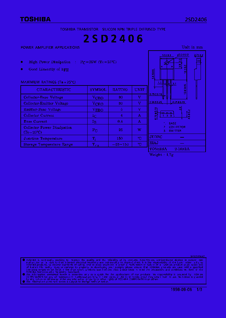 2SD2406_324434.PDF Datasheet