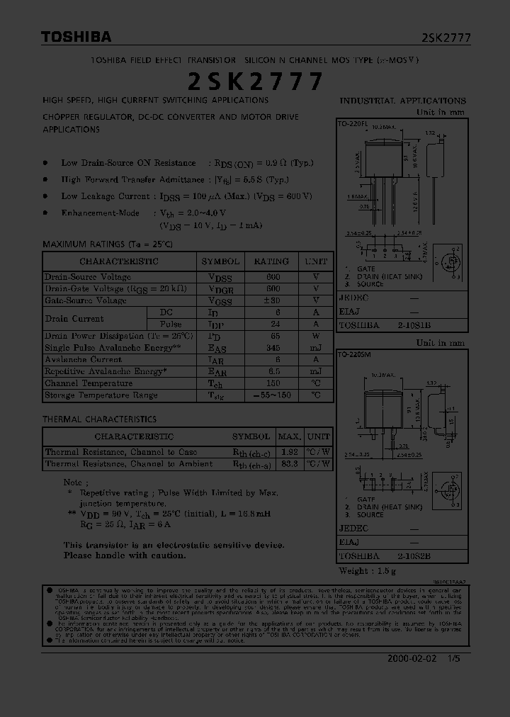 2SK2777_359488.PDF Datasheet