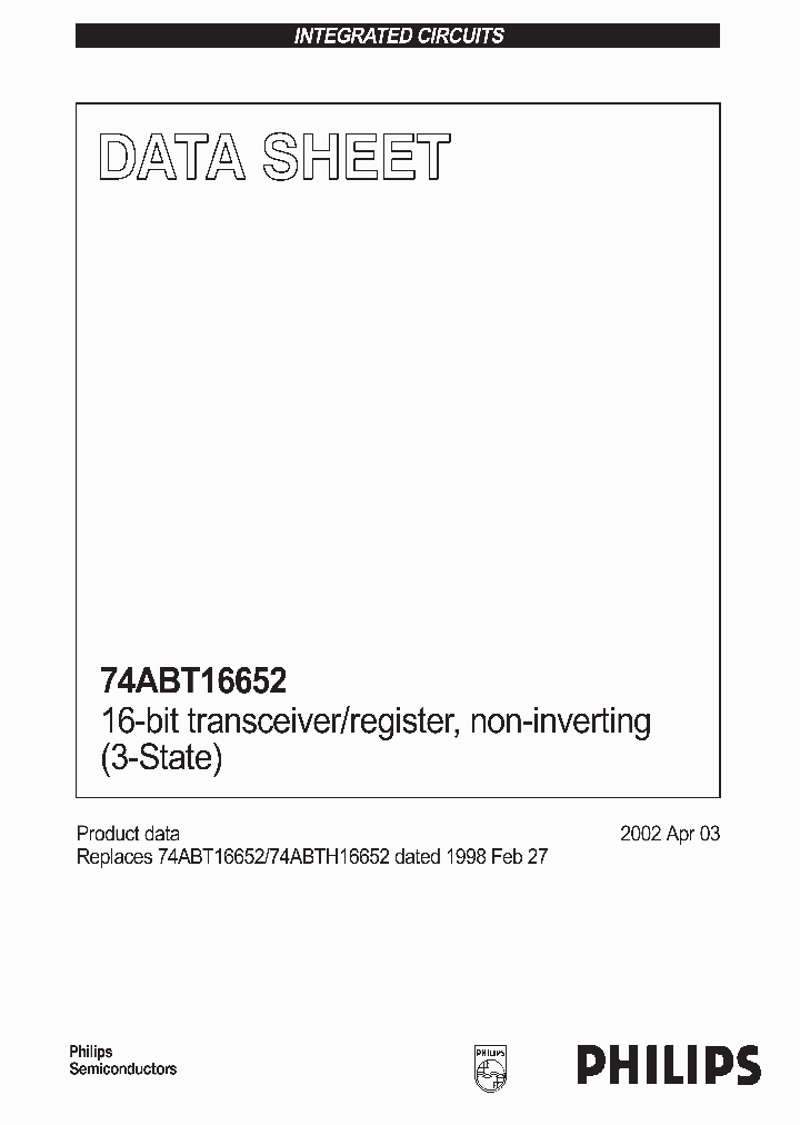 74ABT16652_316038.PDF Datasheet