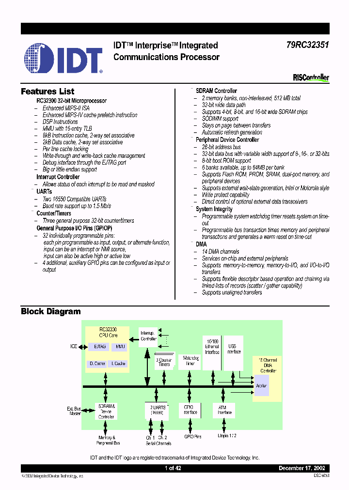 79RC32351_311490.PDF Datasheet