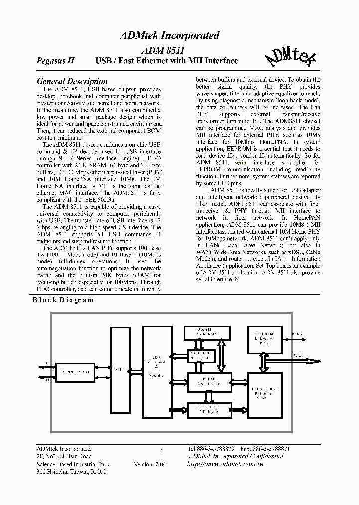 ADM8511_188662.PDF Datasheet