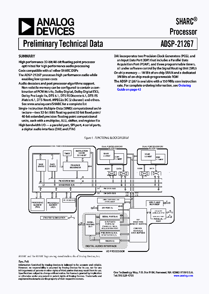 ADSP-21267_319406.PDF Datasheet