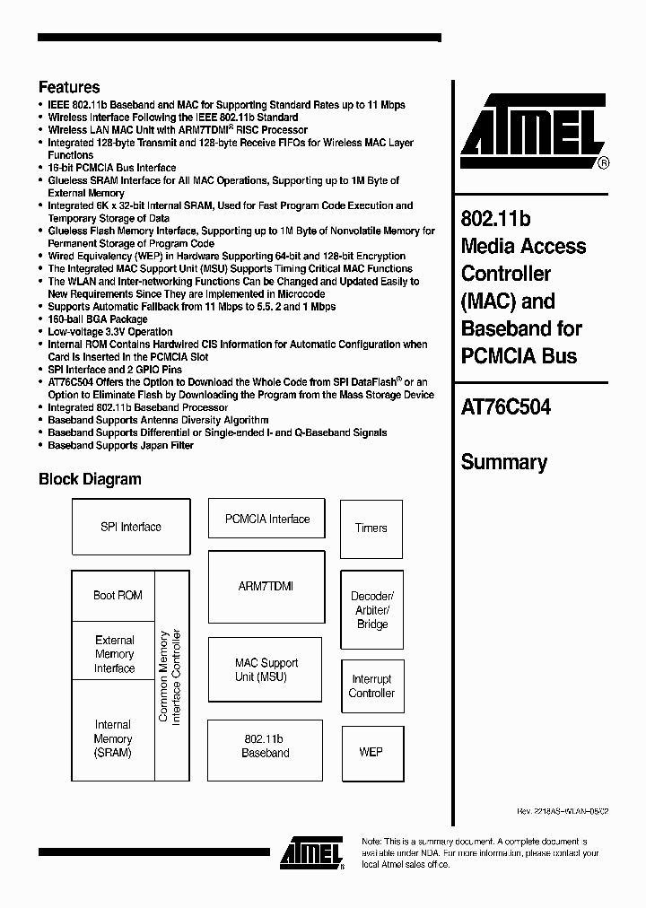 AT76C504_356793.PDF Datasheet