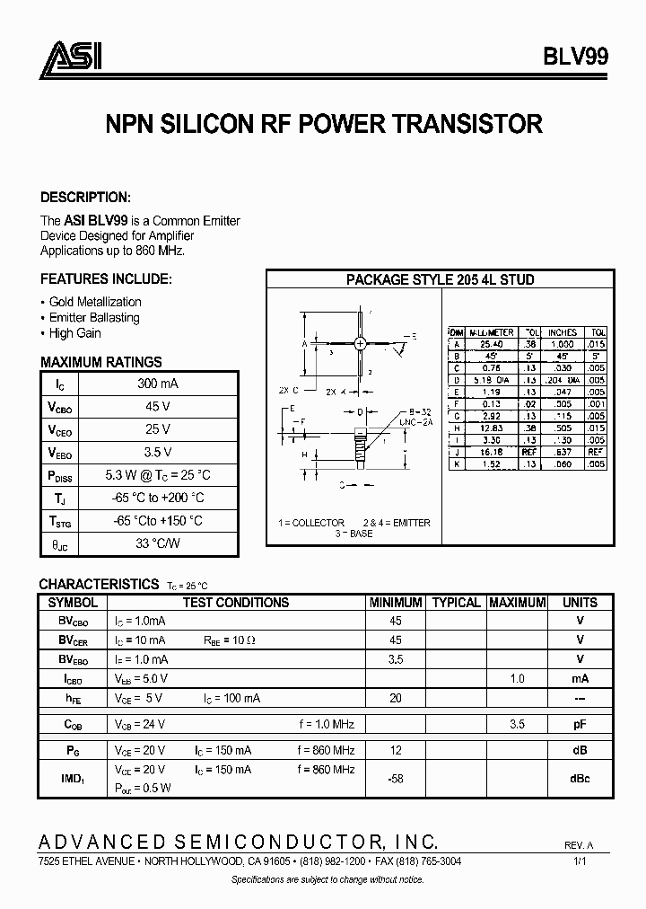 BLV99_386333.PDF Datasheet