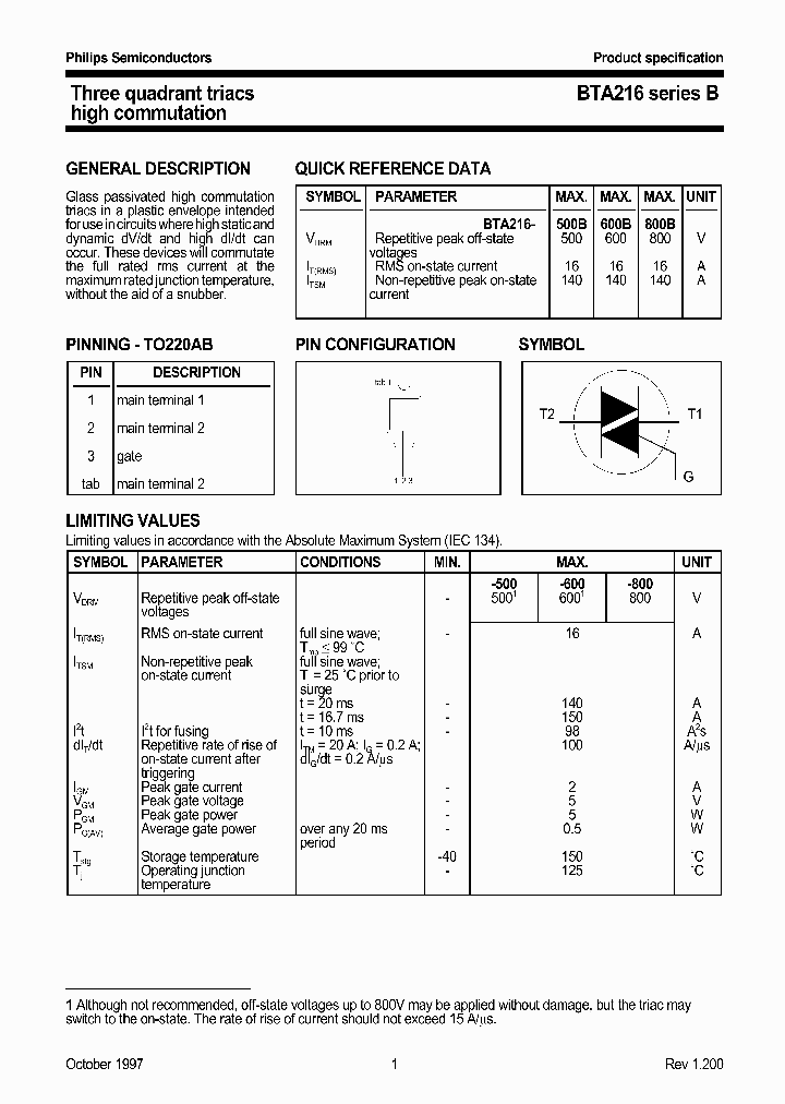 BTA216SERIESB_310504.PDF Datasheet