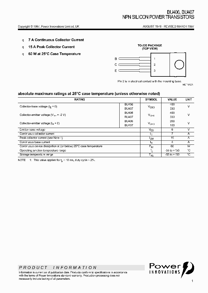 BU406_334129.PDF Datasheet