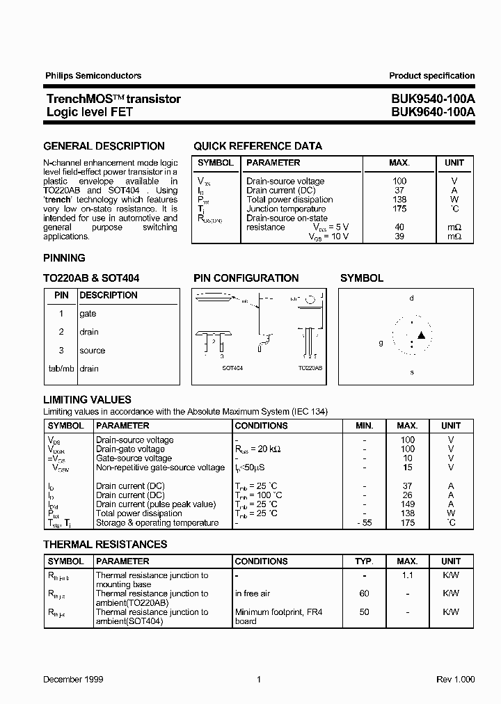 BUK9540_359308.PDF Datasheet