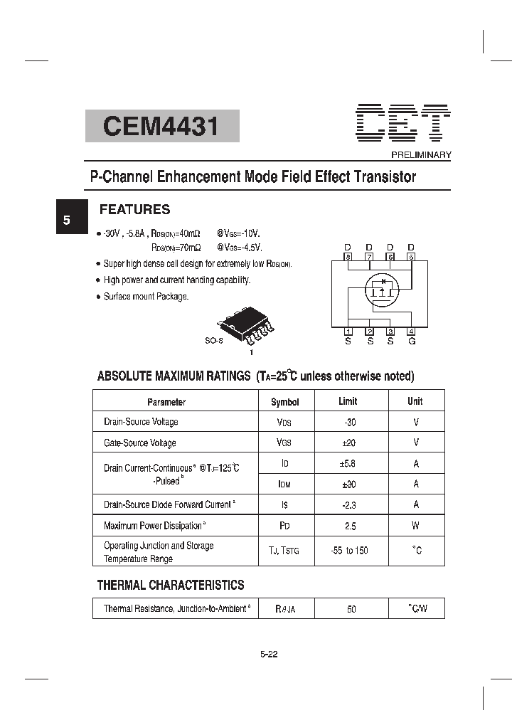 CEM4431_354115.PDF Datasheet
