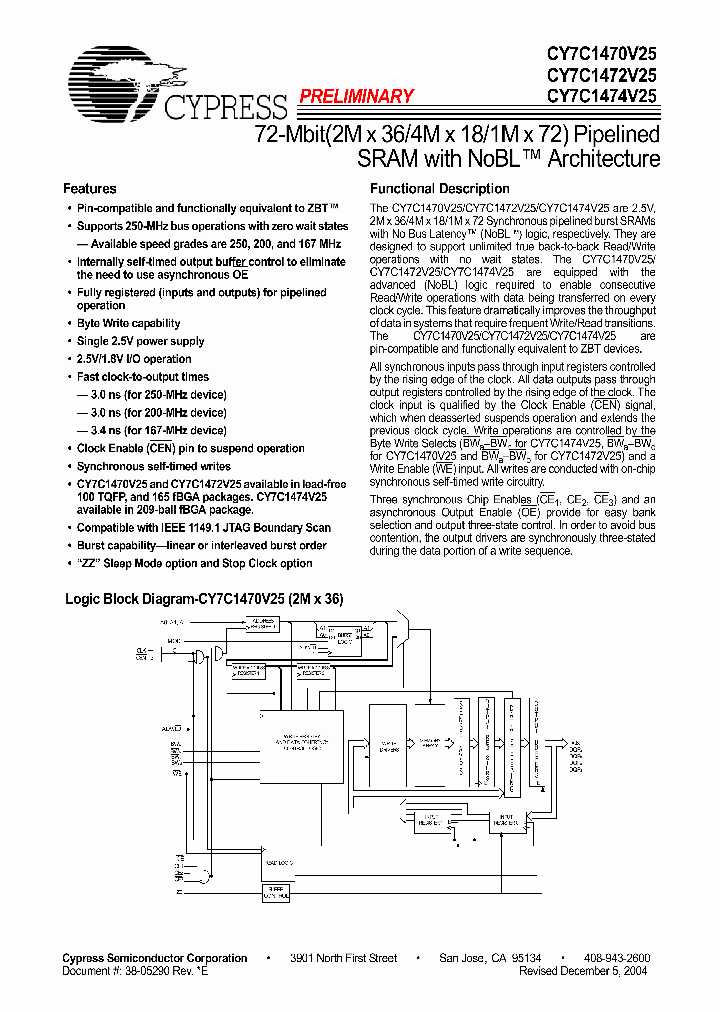 CY7C1470V25_195787.PDF Datasheet