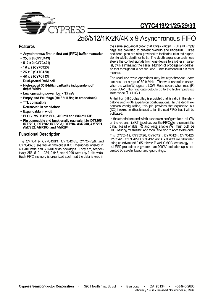 CY7C425_330882.PDF Datasheet