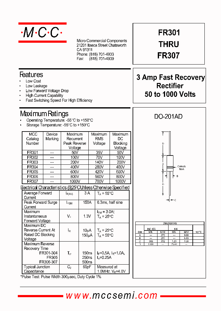 FR301_332621.PDF Datasheet