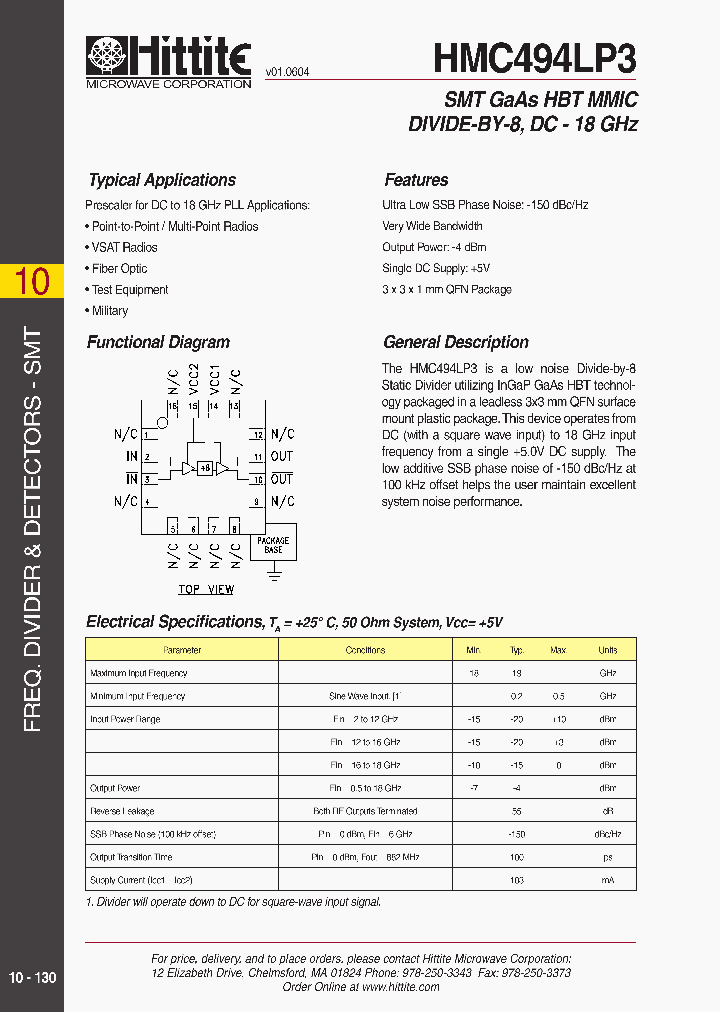 HMC494LP3_334414.PDF Datasheet