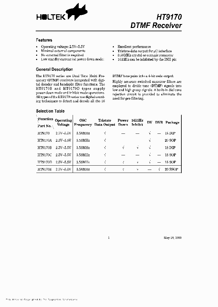 HT9170B_308561.PDF Datasheet