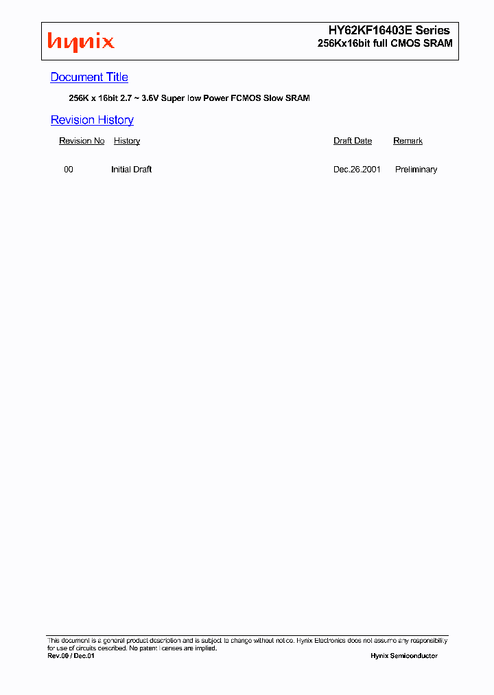 HY62KF16403E-SD70I_201946.PDF Datasheet