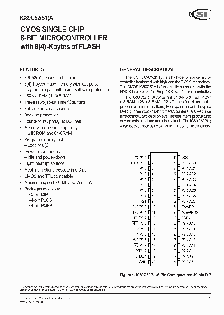 IC89C52A_311441.PDF Datasheet