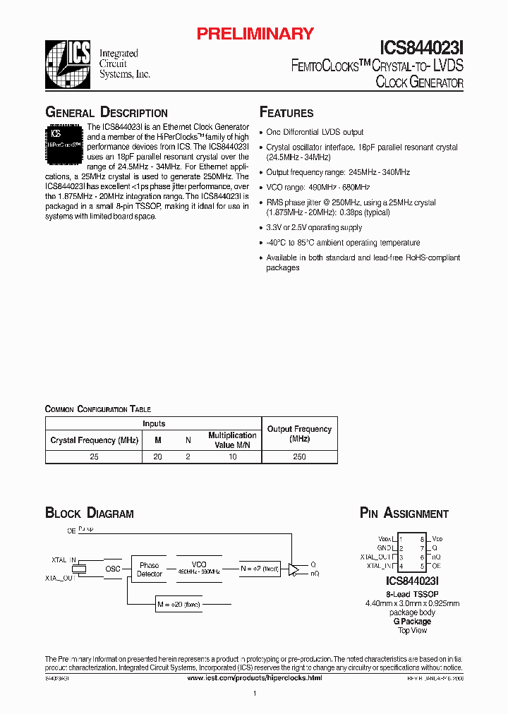 ICS844023AGI_339711.PDF Datasheet