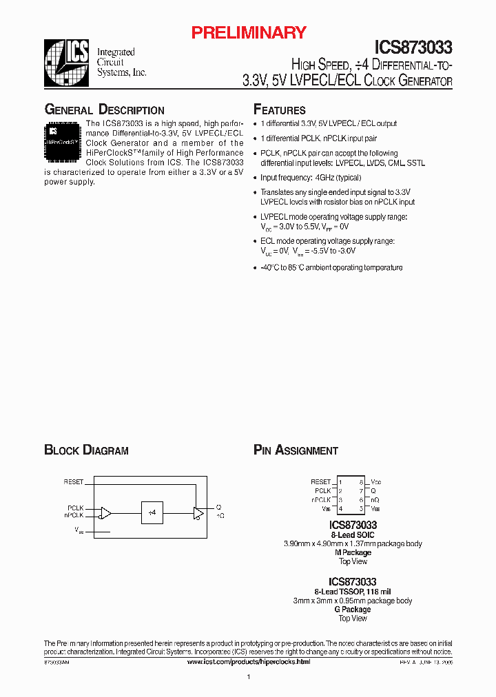 ICS873033_338209.PDF Datasheet