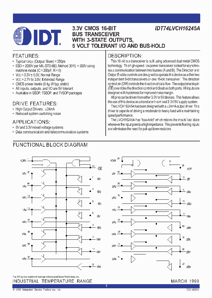 IDT74LVCH16245A_198251.PDF Datasheet