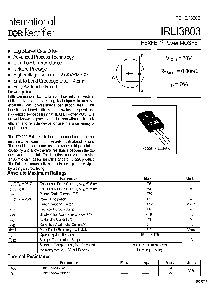 IRLI3803_323221.PDF Datasheet