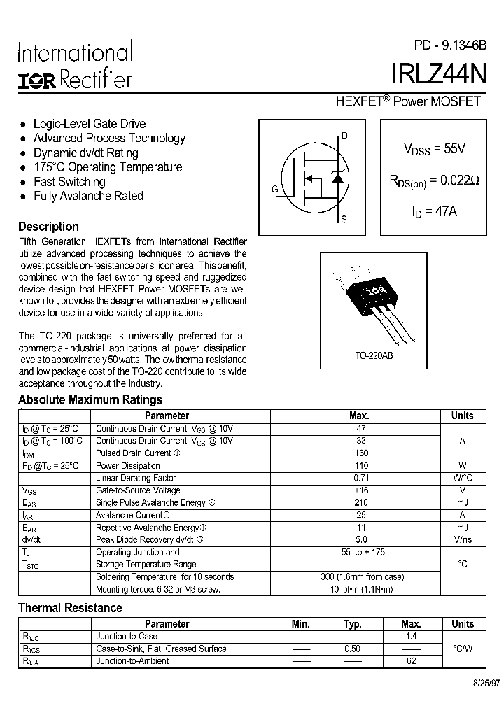 IRLZ44N_196906.PDF Datasheet