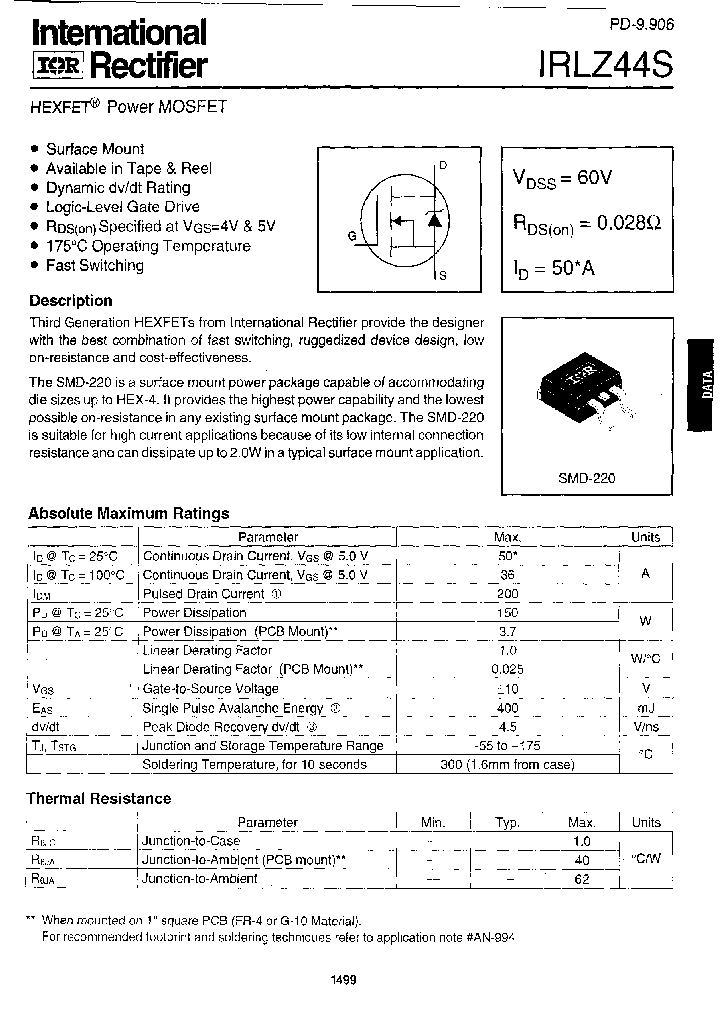 IRLZ44S_196903.PDF Datasheet