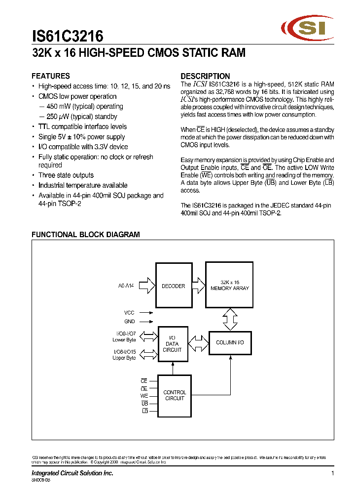 IS61C3216_311517.PDF Datasheet