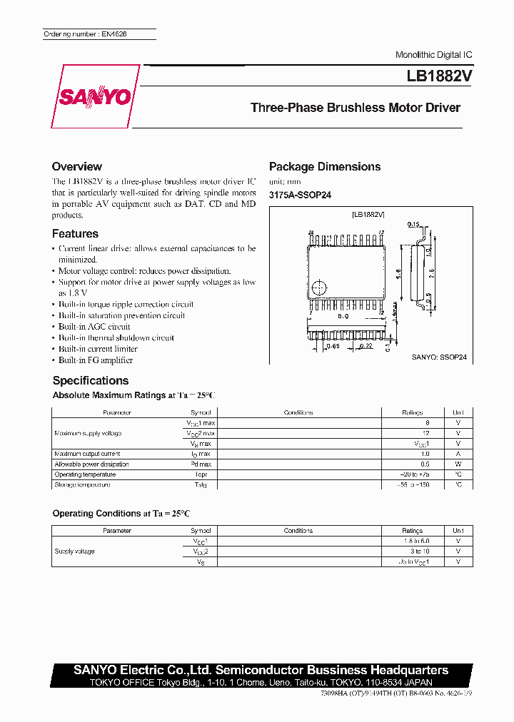 LB1882V_345513.PDF Datasheet