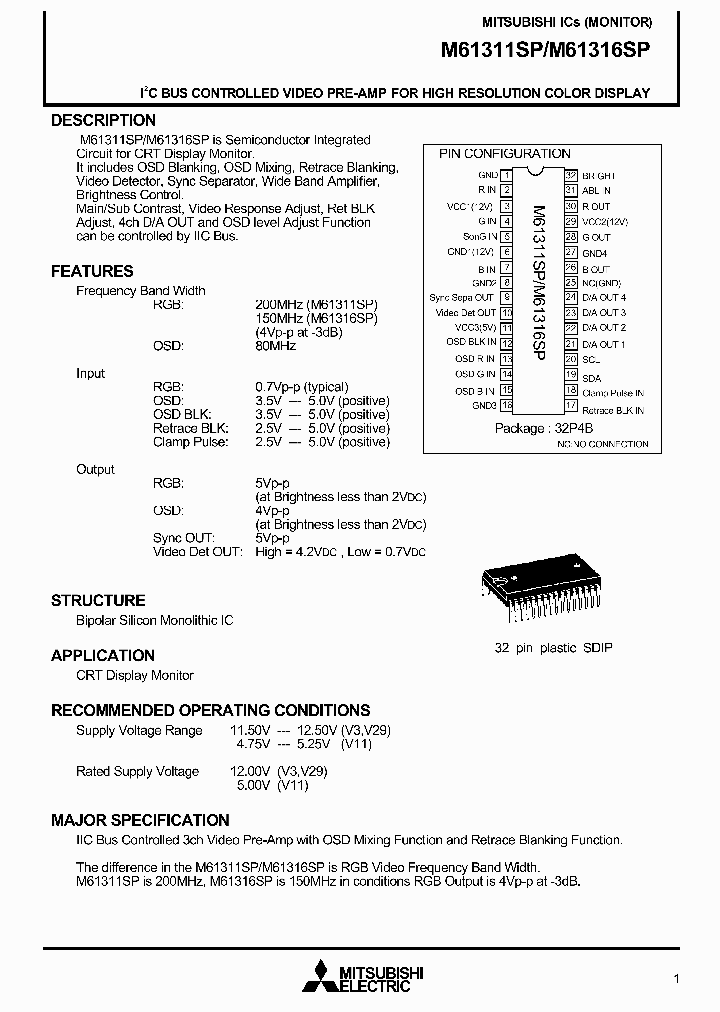 M61316SP_196000.PDF Datasheet