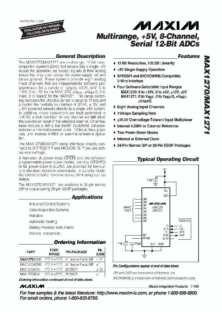 MAX1270_4720.PDF Datasheet