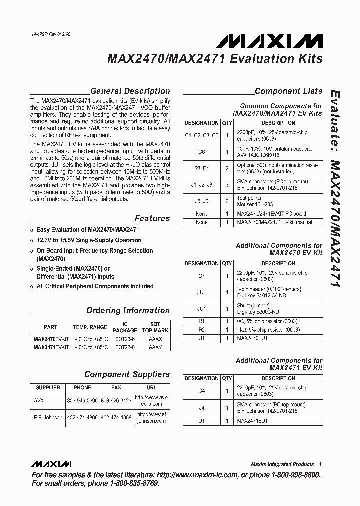 MAX2471EVKIT_286451.PDF Datasheet